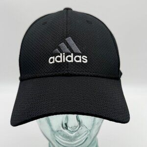 Adidas Aeroready A-Flex Stretch Hat Baseball Cap Black Mens Sz L/XL Embroidered